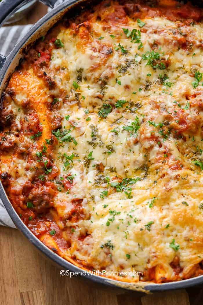 No-Boil, No-Fuss: Easy One Pot Skillet Lasagna Recipe